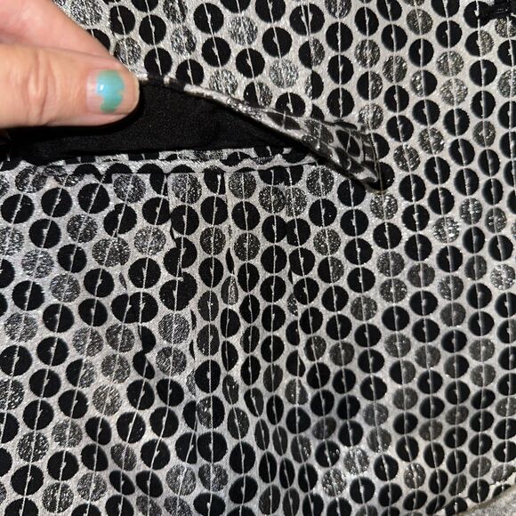 PETER NYGARD WOMEN BLACK & WHITE PATTERN Single Button BLAZER SZ 10 - Picture 3 of 8